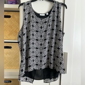 New York and Company L dressy black and white tank